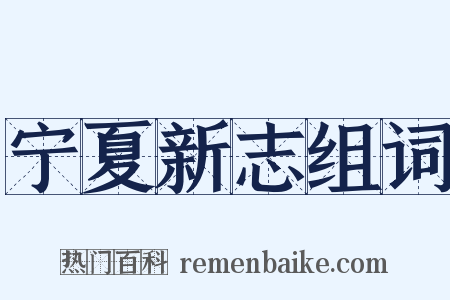 宁夏新志组词是什么意思的图片